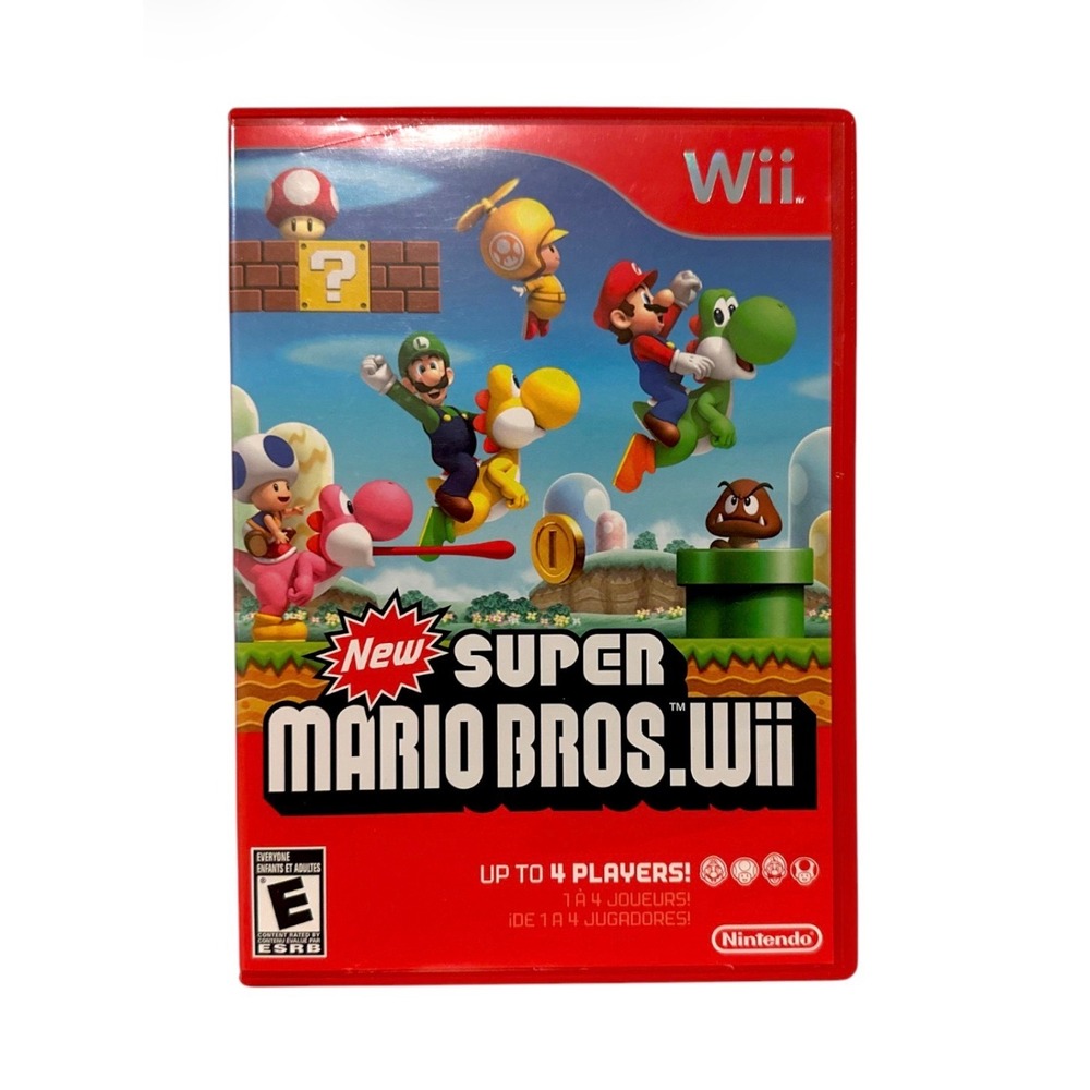 New Super Mario Bros Wii Nintendo Wii Complete CIB Red Case w/ Manual Tested
